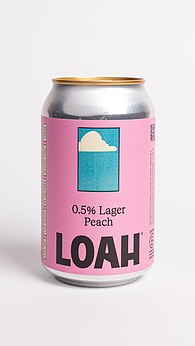 LOAH Peach Lager (0.5%), £12.50 (6 x 330ml), loah.beer