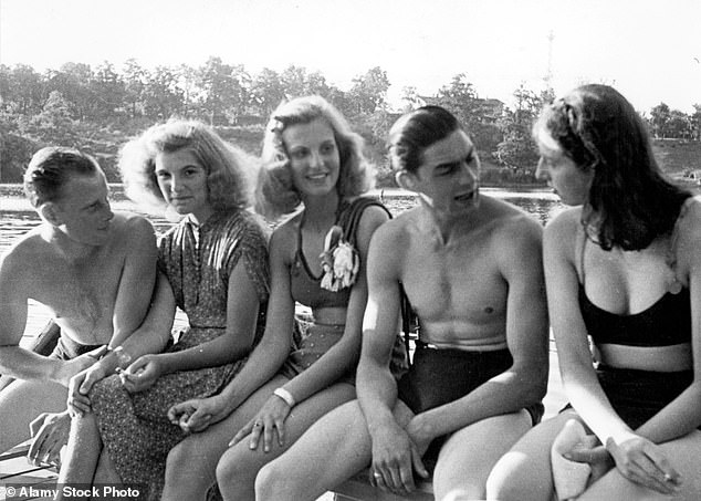 Off-duty British soldiers 'fratting' with German women at a Berlin swimming pool. Cowling discusses the scandal over fraternising with Germans, which in reality often meant sexual exploitation of desperate women, trading sex for food